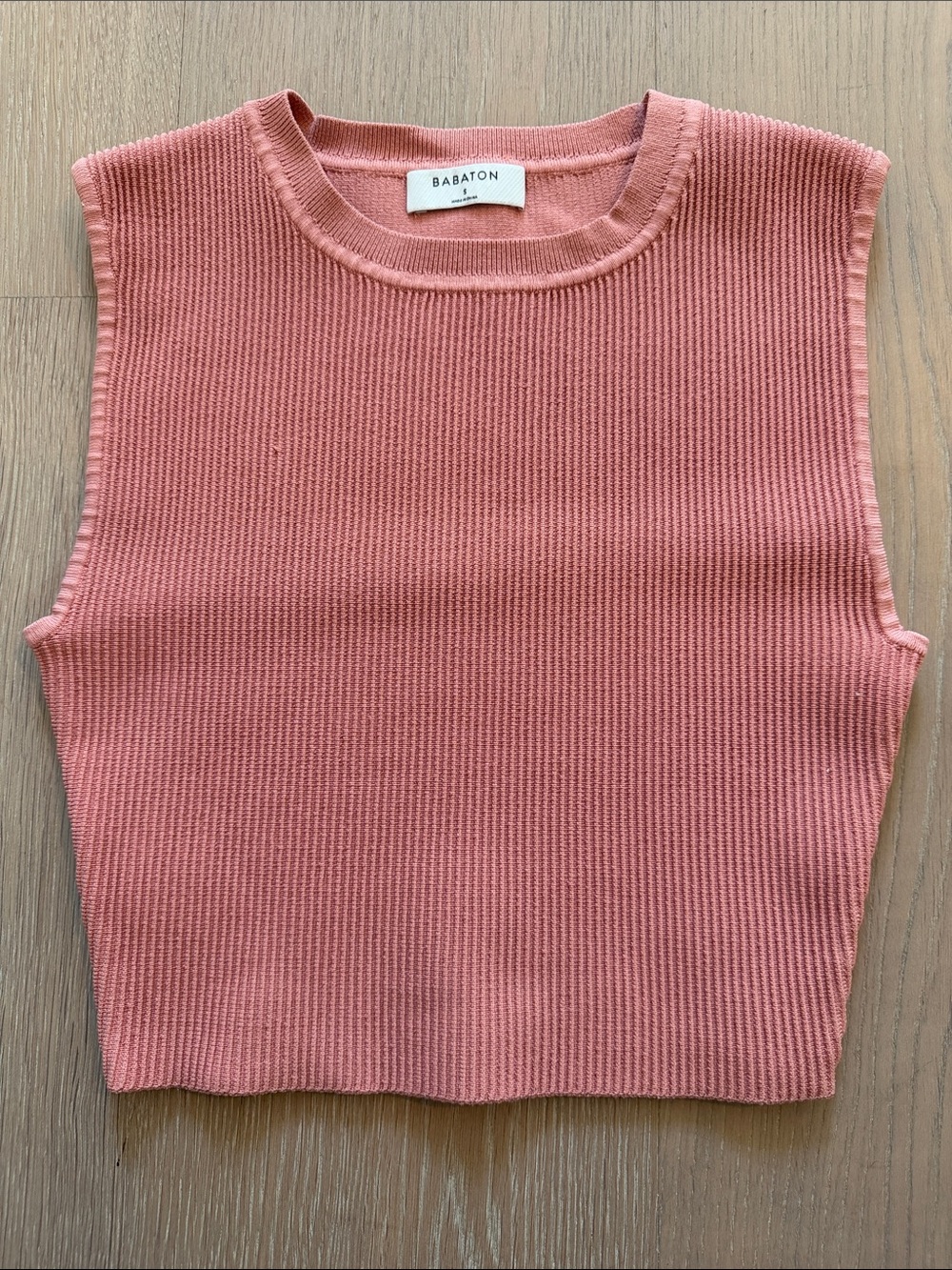 Babaton sculpt knit crop muscle tank